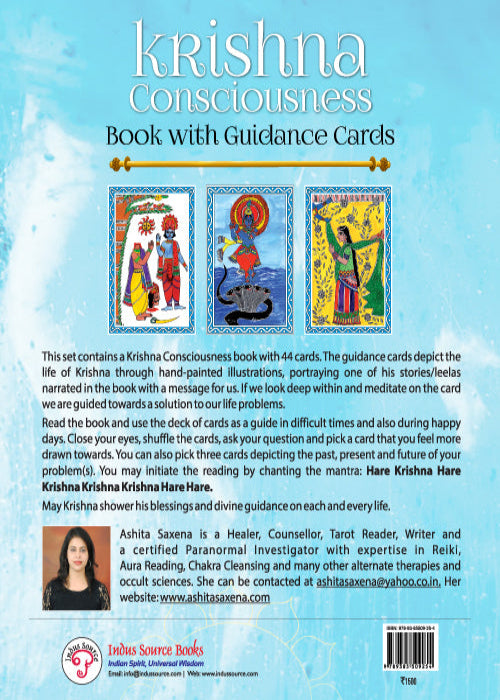 Krishna Oracle Card Krishna Consciousness Guidance Cards with Book – indussource