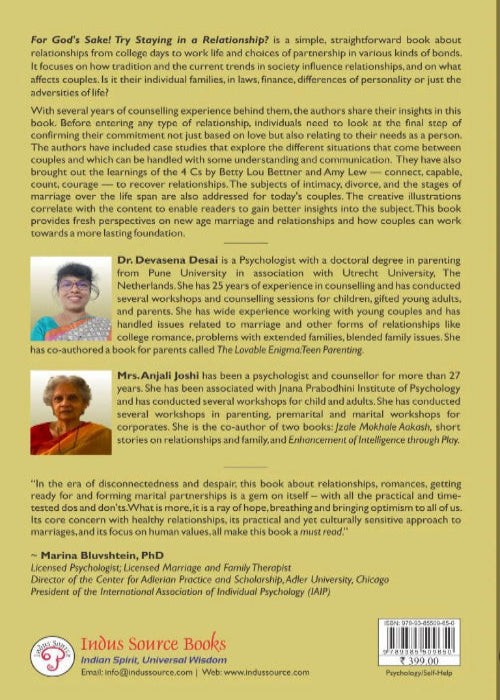 For God’s Sake! Try Staying in a Relationship?